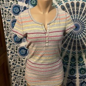 Rainbow striped t shirt